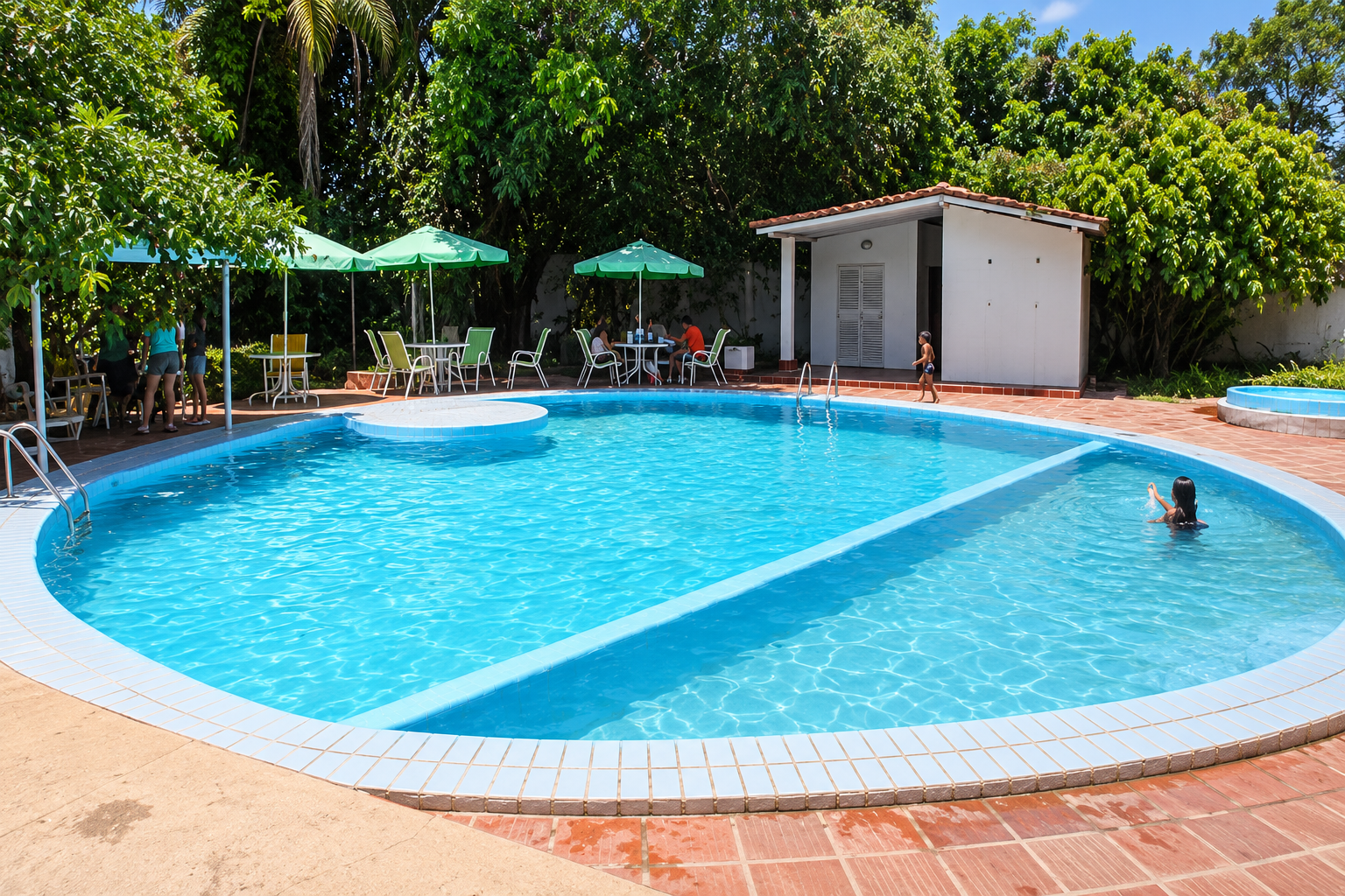 Clarificación de piscinas. Imagen regenerada de referencia.